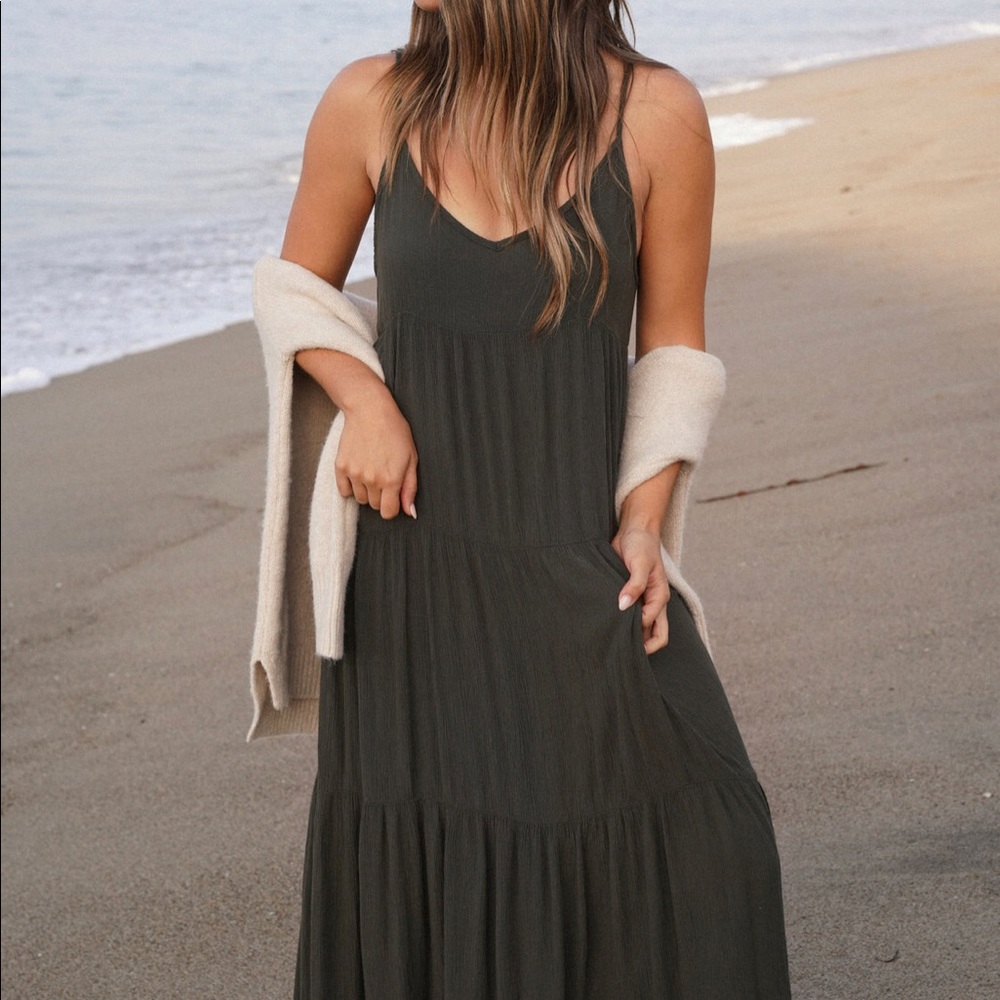 Morgan Dress - Olive Green